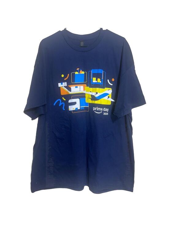 Gildan Other - Gildan Amazon Prime Day 2025 T-Shirt Mens 2XL Navy Blue Graphic Heavy Cotton Tee